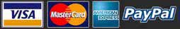 We accept VISA, MASTER CARD, AMEX, PAYPAL