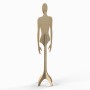 Wooden Female Body Form on Stand Oval Head