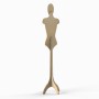 Wooden Female Body Form on Stand Oval Head no arms