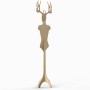 Wooden Female Body Form on Stand Deer Head no arms