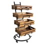 Flat Wooden Crates on Stand
