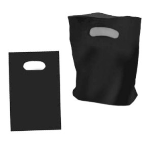 Small Black Plastic Carry Bag 210x230mm (pack 100)