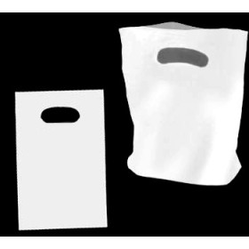 Small White Plastic Carry Bag 210x230mm (pack 100)