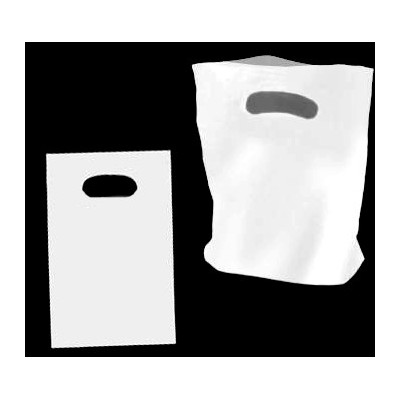 Small White Plastic Carry Bag 210x230mm (pack 100)