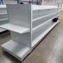 Low Base Single Sided Pegboard Gondola White