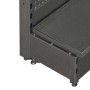 Low Base Single Sided Pegboard Gondola Black/Hammertone