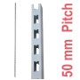 Slotted Post 30x30mm 50mm Pitch