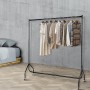 2 x Budget Metal Garment Display Rail - Black