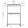 Clothing Rack  Adjustable  Steel PEARL GREY