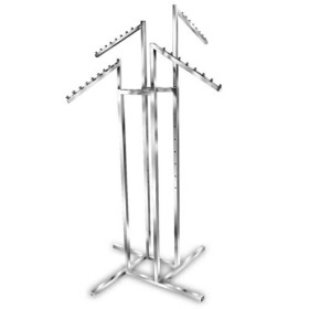 4 Way Clothing Rack With All Waterfall Arms
