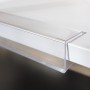 Data Strip Clip on Timber Shelf Clear