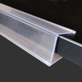 Data Strip Clip on Timber Shelf Clear