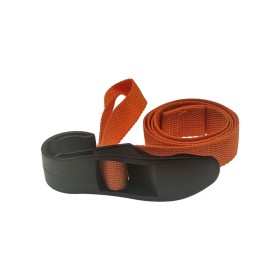 Strap & black hook to suit roll cages and trolleys. Orange