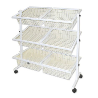 6 Basket Impulse Wire Stand White