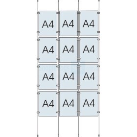 Cable Display Kit 12x A4 Sign Holder Portrait