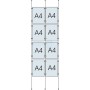 Cable Display Kit 8x A4 Sign Holder Portrait