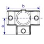 Industrial Clamp 4 Way Cross 176 Galv