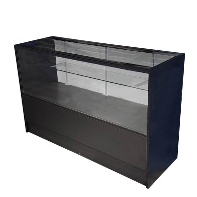 KIOSK Counter Glass Showcase with Storage Black