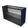 KIOSK Counter Glass Showcase with Storage Black