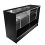 KIOSK Counter Glass Showcase with Storage Black