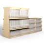 Bulk Bin Timber display stand double gravity