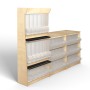 Bulk Bin Timber display stand double gravity