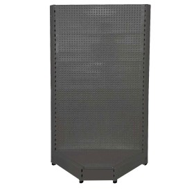Low Base Corner Peg/Slatwall/Flat Gondola Black Hammertone