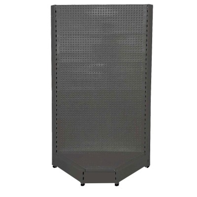 Low Base Corner Peg/Slatwall/Flat Gondola Black Hammertone