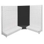 Low Base Corner Peg/Slatwall/Flat Gondola Black Hammertone