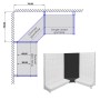 Corner Peg/Slatwall/Flat Gondola White