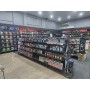 Double Sided Metal Slatwall Gondola Black/Hammertone