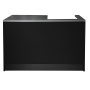 KIOSK Solid POS Counter with Cutout Black 500(D)x950(H)mm