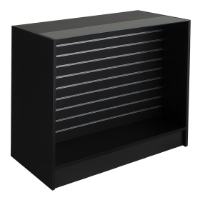 KIOSK Slatwall Counter Black 500(D)x950(H)mm