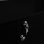 Slat Panel Middle Gondola With Storage Black