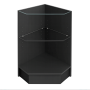 KIOSK Corner Glass Counter Black 500x500x950mm