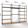 Noosa Modular System - VISION 2 - Oak Shelves
