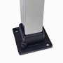 Flange for 25x25mm square tube Black