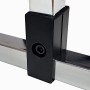 Clamp Connector for 25x25mm square tube Black