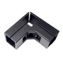 Elbow Connector for 25x25mm square tube Black