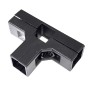 4 Way Connector for 25x25mm square tube Black