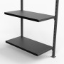 Timber Shelf with Brackets for Noosa Wall System - Black