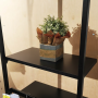 Timber Shelf with Brackets for Noosa Wall System - Black
