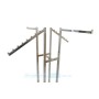 4 Way Clothing Rack With 2 Straight and 2 Waterfall Arms