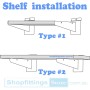 Slatwall Shelf Bracket for Timber or Glass Shelf Support 300mm Black