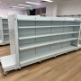 Low Base Double Sided Pegboard Gondola White