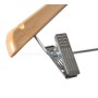 Adult Wood Shirt Hanger with Clips Natural