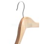 Adult Wood Shirt Hanger with Clips Natural