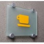 Side Standoff 25mm x 37mm Satin Silver