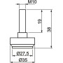 Foot for Round Tube 25mm Chrome