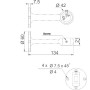 Hanging Rail End Bracket 25mm Chrome